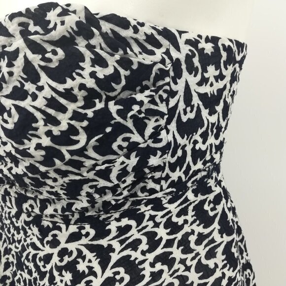 J.Crew Scroll Fit and Flare Strapless Dress Size 2 - Picture 8 of 14